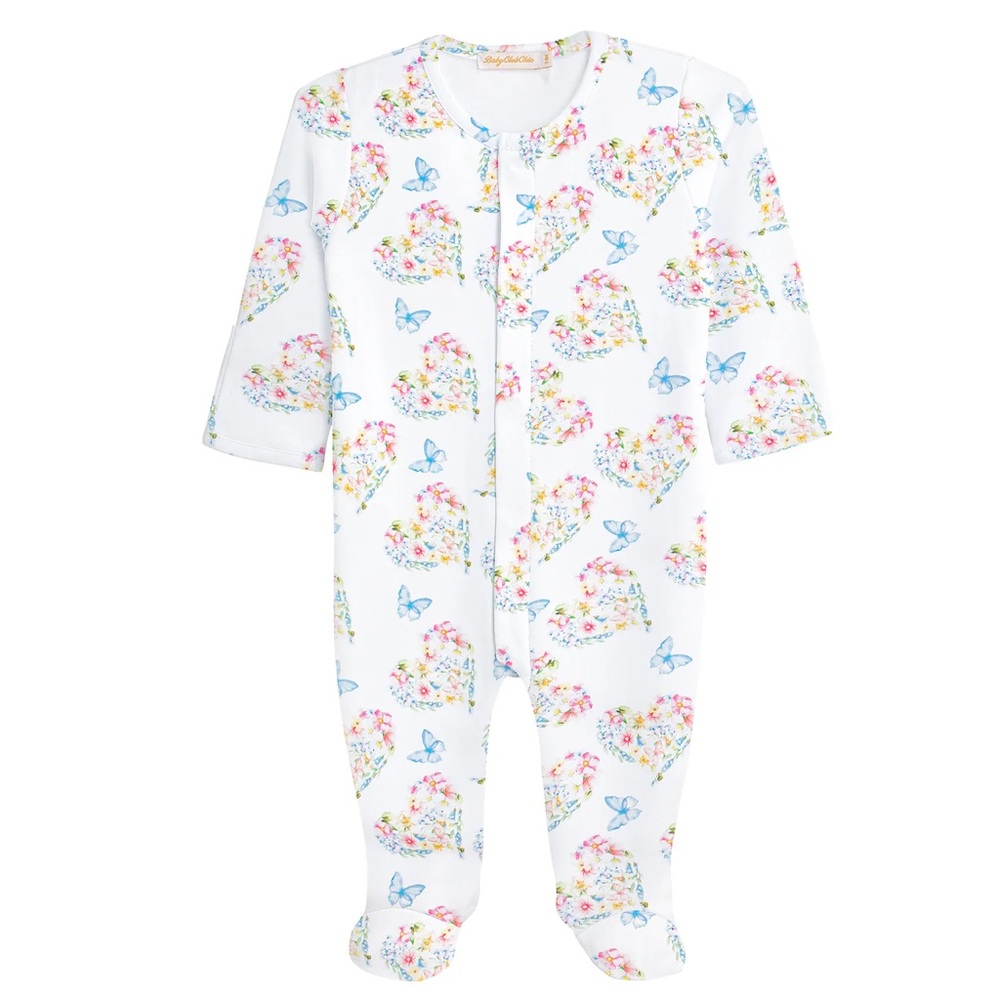 BNWT Baby Club Chic sweethearts footie